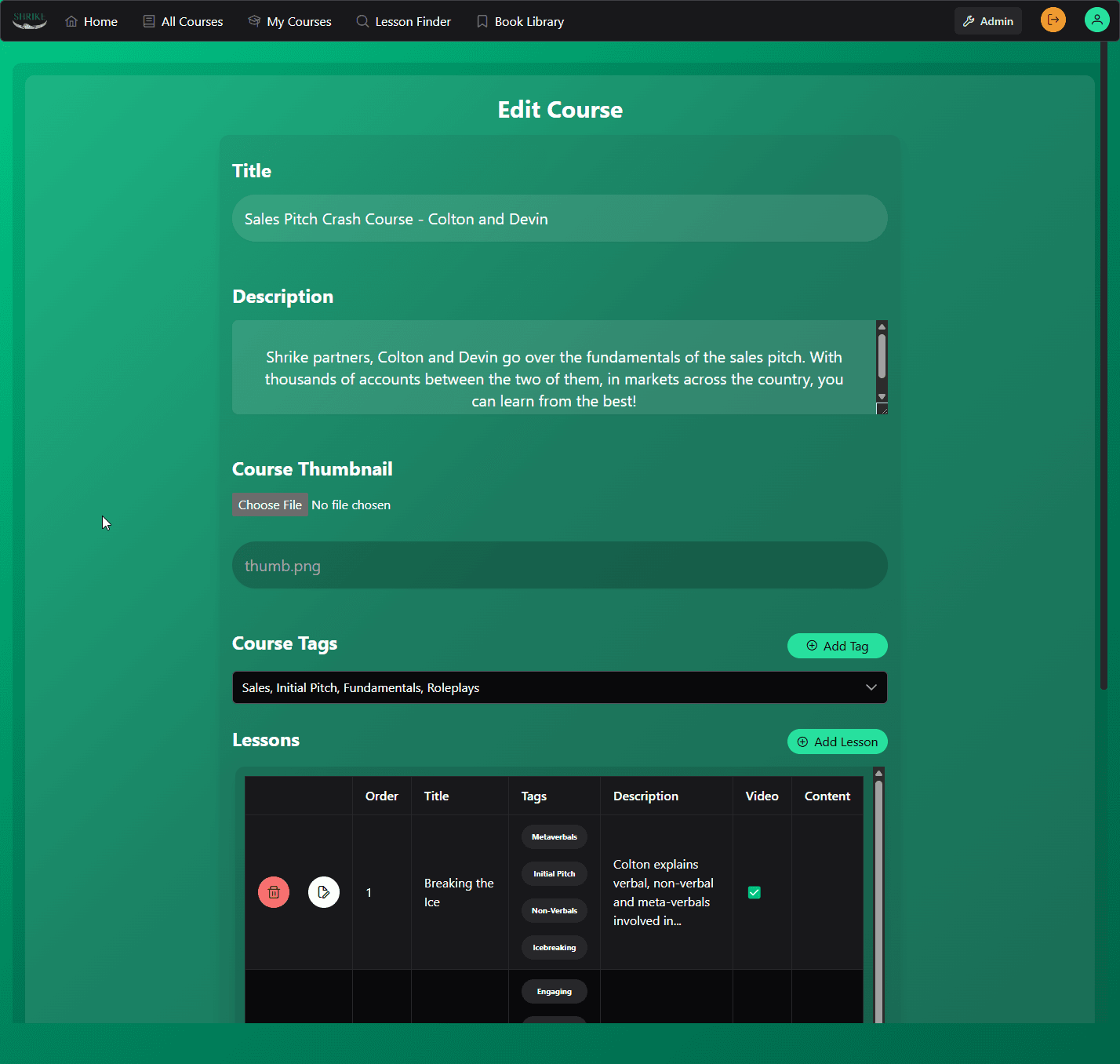 Shrike LMS screenshot 14