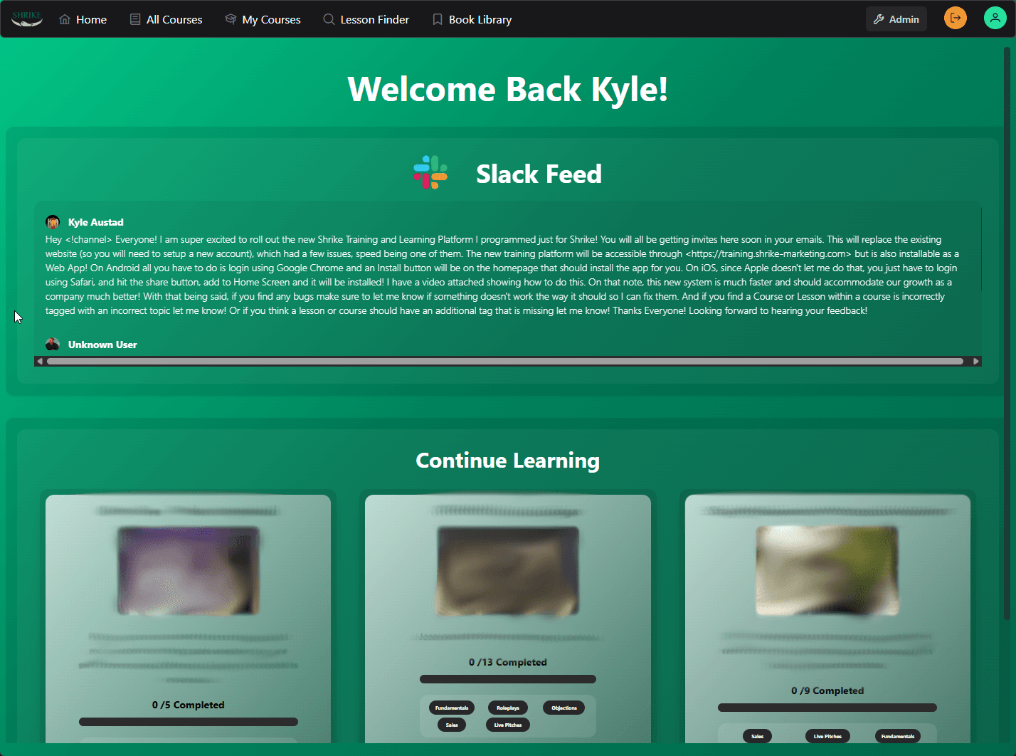 Shrike LMS screenshot 15