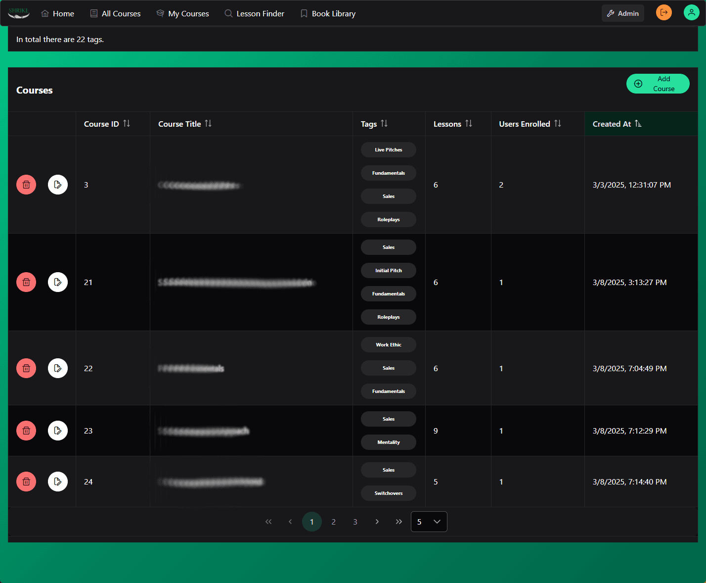 Shrike LMS screenshot 4