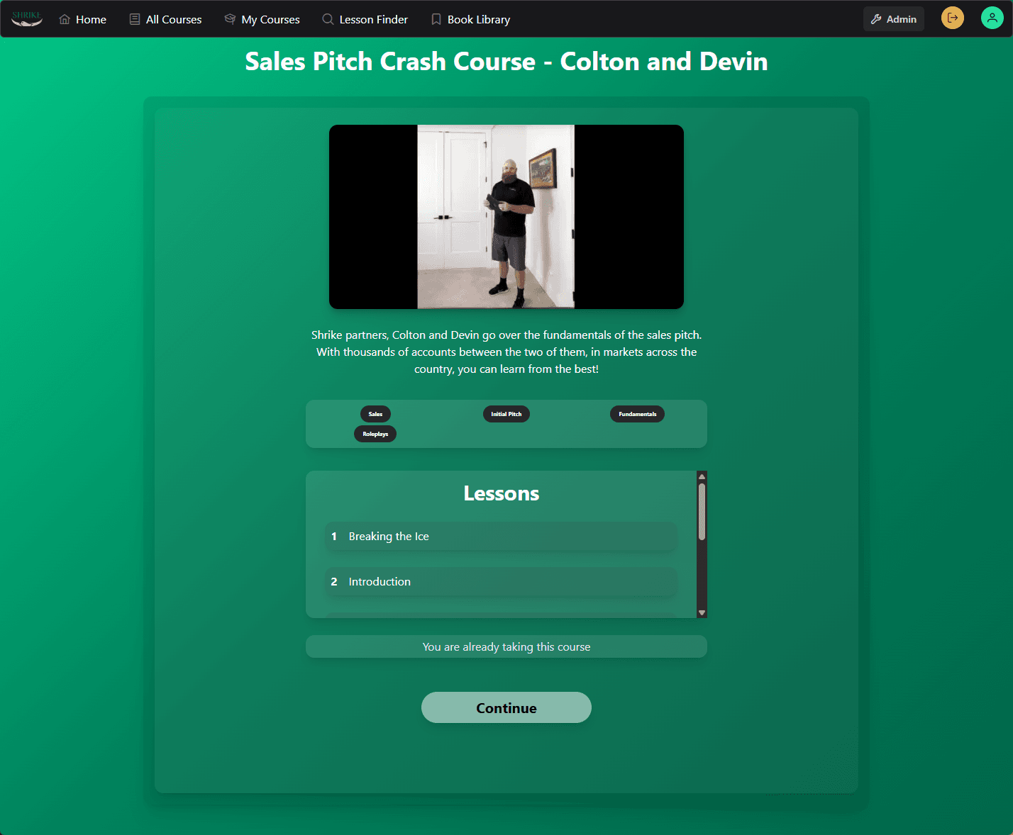 Shrike LMS screenshot 5